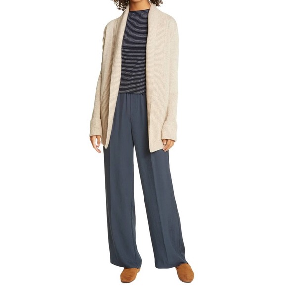 Vince Pants - Vince Wide Leg High Rise Slouchy Trousers Navy Pants Large
